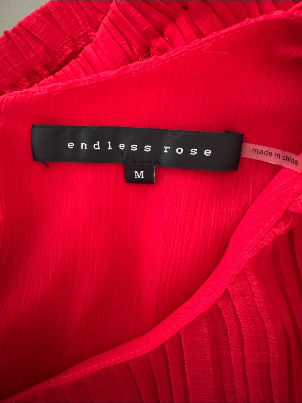 Endless Rose Red Ruffle-Trim Cropped Blouse - Picture 6 of 6